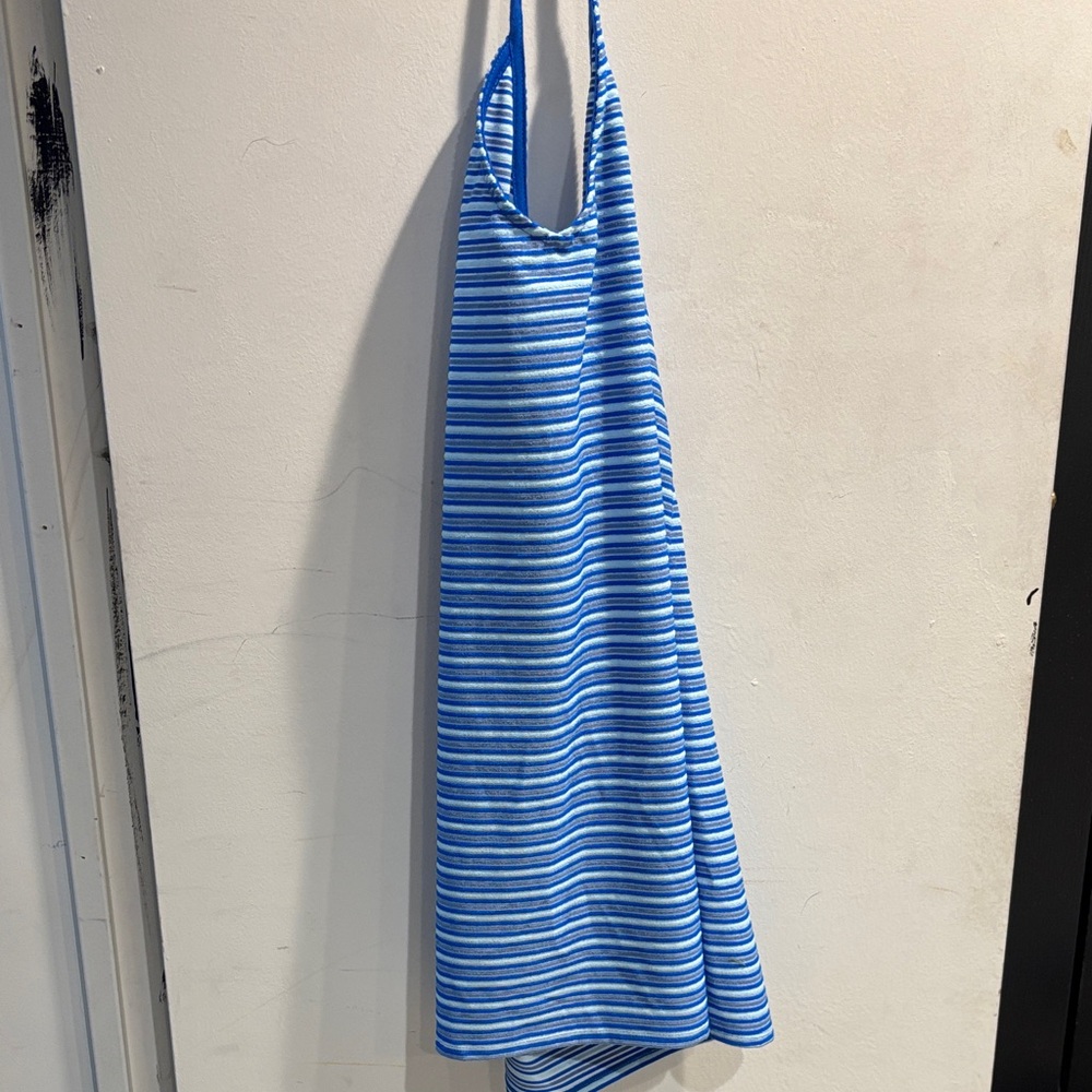 Womens Blue Halter Bathing Suit Cover Up NWT